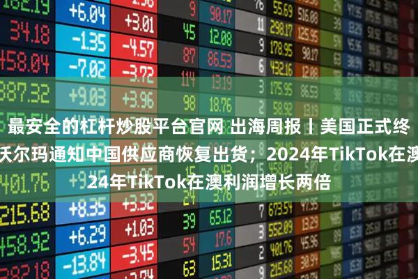 最安全的杠杆炒股平台官网 出海周报丨美国正式终止小额免税；沃尔玛通知中国供应商恢复出货；2024年TikTok在澳利润增长两倍